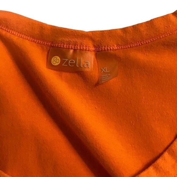 Zella Orange Coral Knot Wrap Short Sleeve Tee - Picture 7 of 8